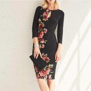 WHBM | Reversible 3/4-Sleeve Floral Sheath Dress